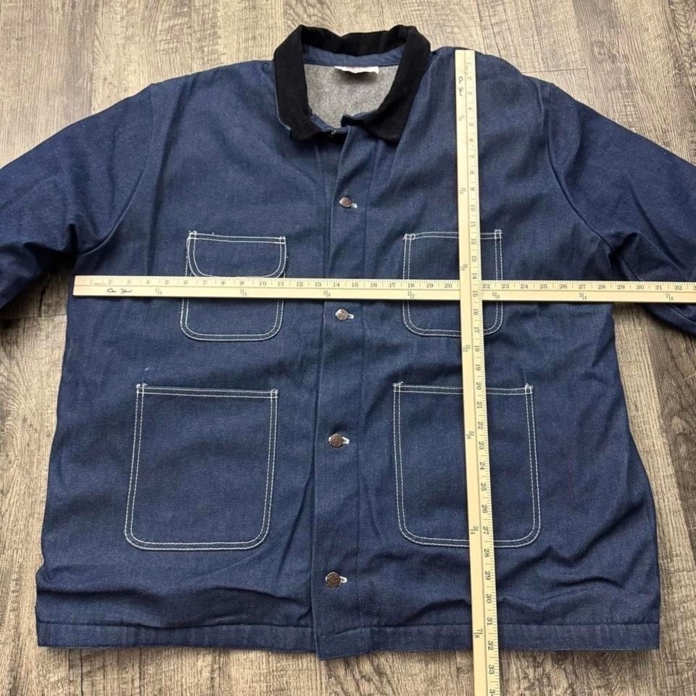 Vintage Bob Barker Blanket Lined Denim Jean Chore Jacket Barn Coat 2XL - Picture 3 of 8